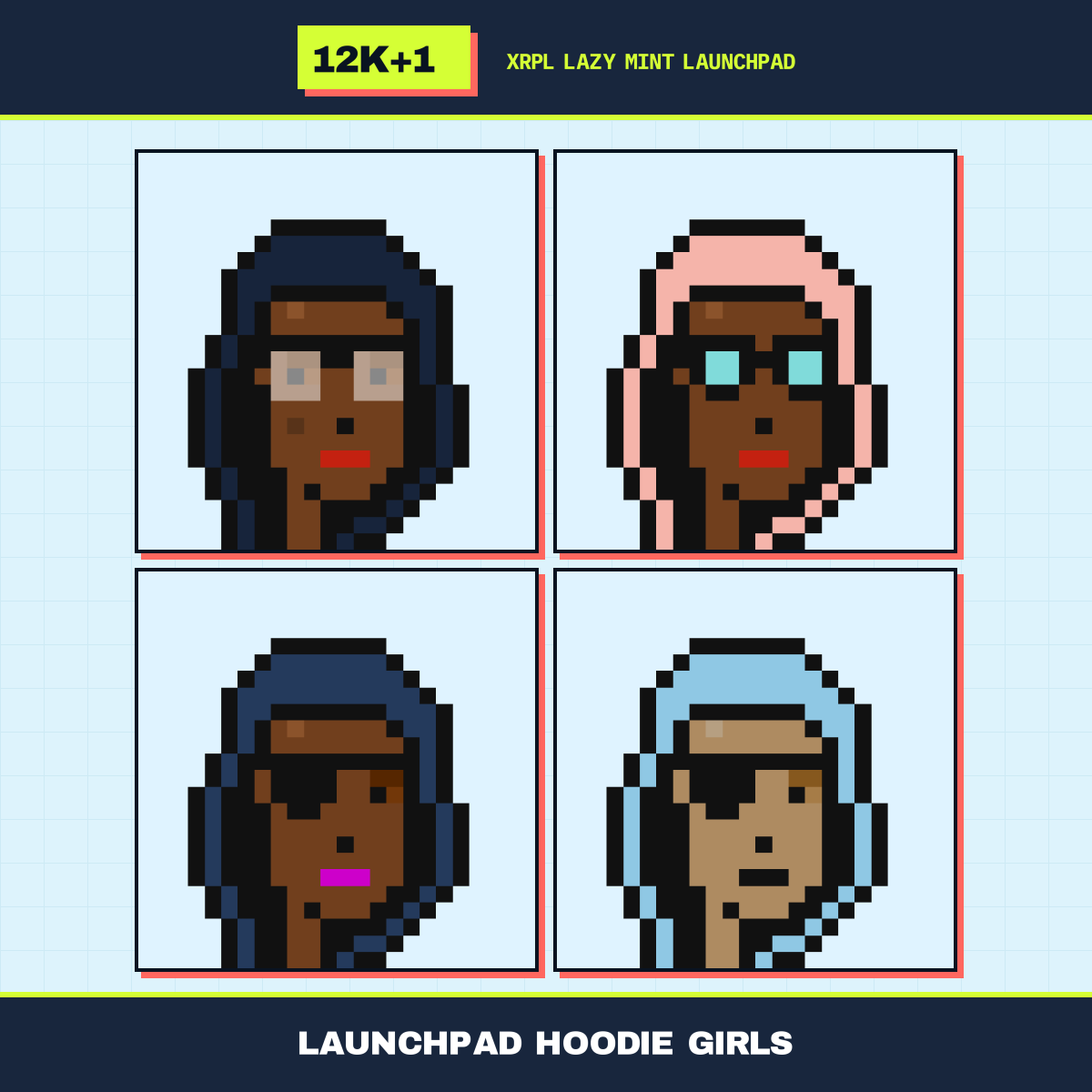 2×2 collage for Launchpad Hoodie Girls
